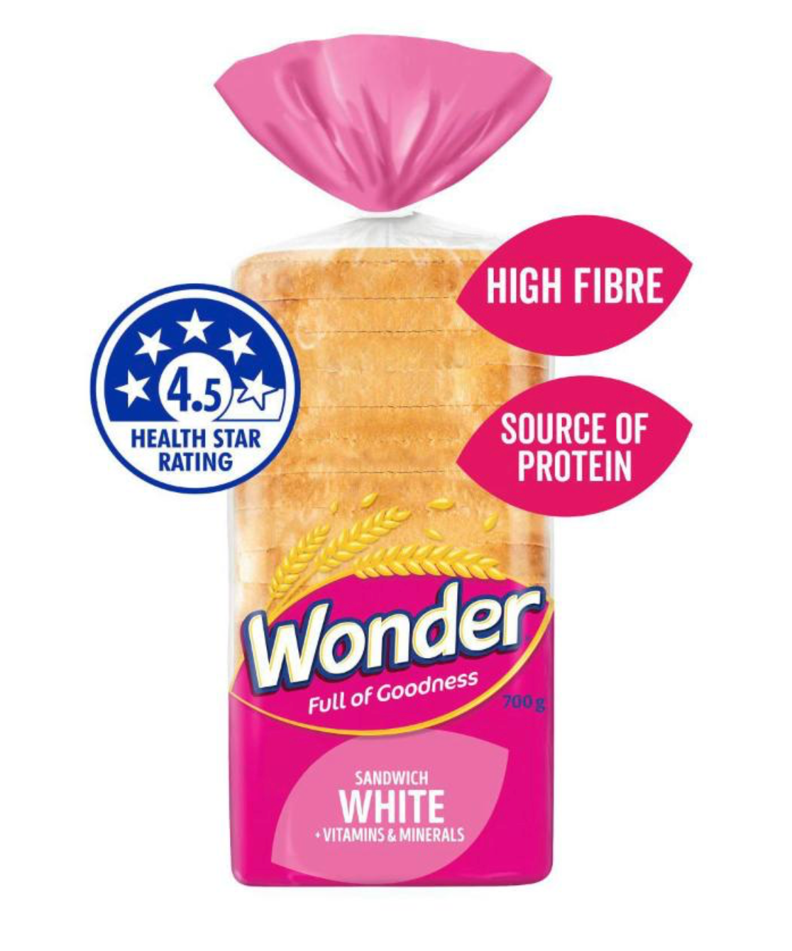 Wonder White Bread + Vitamins & Minerals  700g