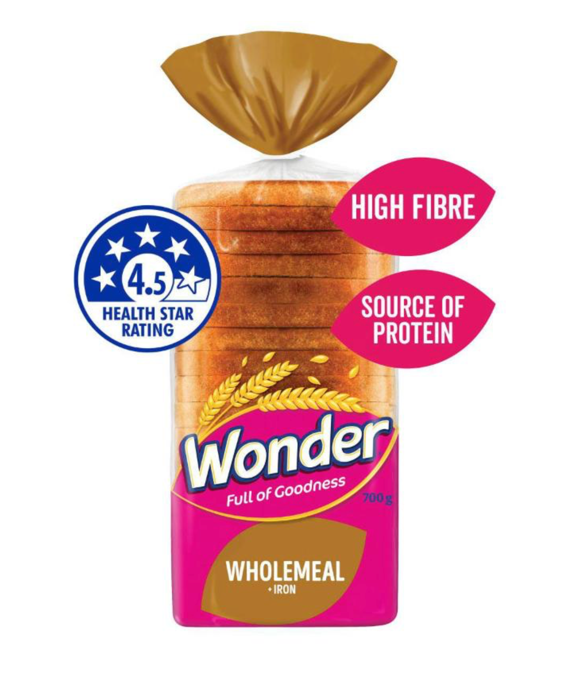 Wonder White Bread + Vitamins & Minerals  700g